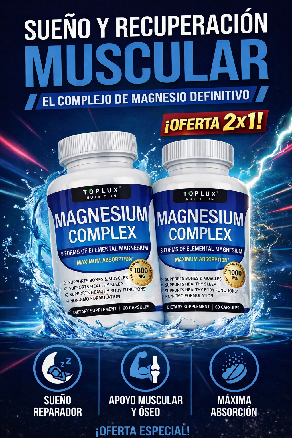OFERTA 2X1 ! Magnesium Complex ™ l EL SECRETO MINERAL QUE TU CUERPO NECESITA PARA FUNCIONAR AL MÁXIMO