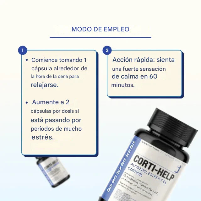 Corti-Help™ – Alivio Natural del Estrés y Cortisol